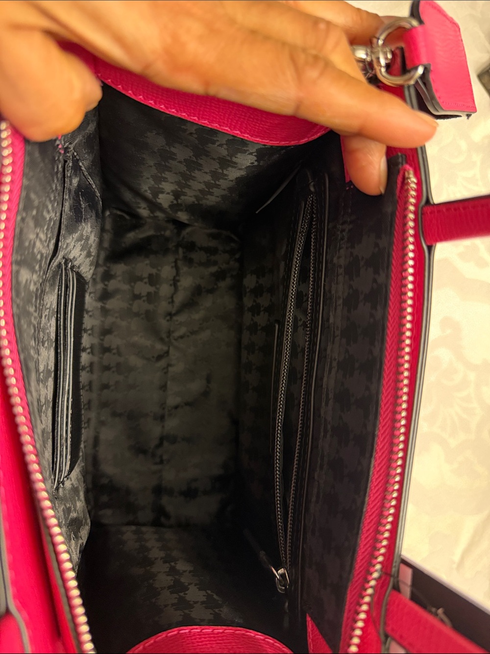 NWT Karl Lagerfeld Pink Tote/ Crossbody - Picture 7 of 11
